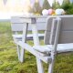 roba Kinder Outdoor+ Sitzgruppe Picknick mit Rückenlehnen - Kindersitzgruppe mit 4 Plätzen -  aus wetterfestem Holz - Grau - B-Ware sehr gut
