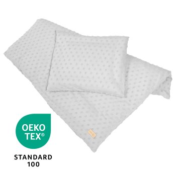 roba Organic Wiegenbettwäsche Lil Planet, 2-tlg, silbergrau, 80 x 80 cm, Jersey GOTS zertifiziert - B-Ware neuwertig