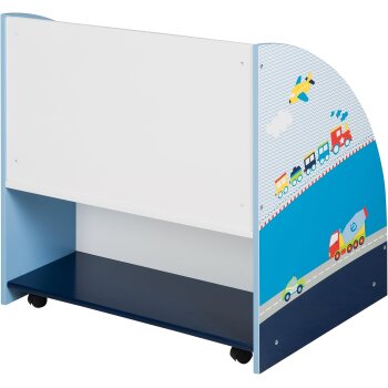 roba Kinder-Regal Rennfahrer,  für Spielzeug- & Bücher, blau/weiß - B-Ware neuwertig