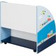 roba Kinder Regal Rennfahrer, Spielzeug- & Bücher-Regal fürs Kinderzimmer, blau/weiß - B-Ware neuwertig