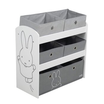 roba Spielregal „Miffy“, mit 5 Stoffboxen -...