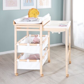 roba Bade-Wickel-Kombi Baby Pool, ausziehbar, Holz natur...