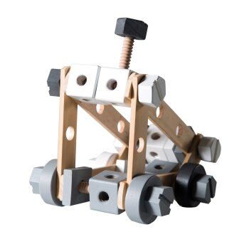 roba Holzbaukasten für Kinder, Baukasten-Set 48-tlg, Holz-Werkzeugkiste, Spielzeug ab 3 Jahren - B-Ware neuwertig