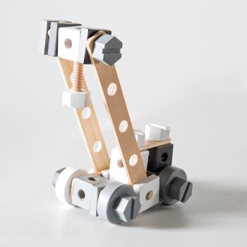 roba Holzbaukasten für Kinder, Baukasten-Set 48-tlg, Holz-Werkzeugkiste, Spielzeug ab 3 Jahren - B-Ware neuwertig