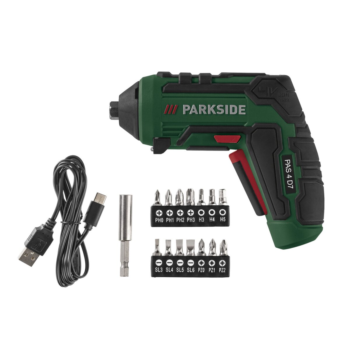 PARKSIDE® 4 V-Akku-Schrauber 22,99 B-Ware USB-Ladekabel - € neuwertig, »PAS mit D7«, 4