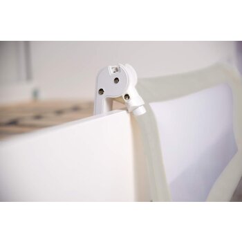 roba Bettschutzgitter Klipp-Klapp 150 cm - Rausfallschutz klappbar für Babys & Kinder - Schutzgitter für Kinderbetten - 50 cm hoch - Grau - B-Ware sehr gut