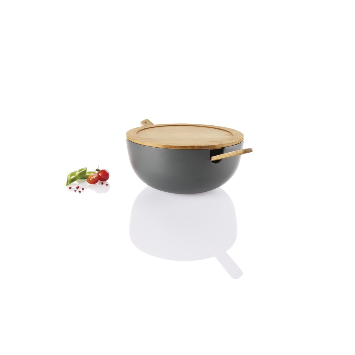 ERNESTO® Salatschüssel-Set, mit Bambus-Deckel, 4-teilig - B-Ware sehr gut,  9,99 €