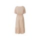 esmara® Damen Midi-Kleid mit Volant (beige, 36) - B-Ware sehr gut