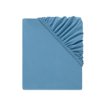 LIVARNO home Bi-Elastic Jersey Spannbettlaken, 140-160 x 200 cm (blau) - B-Ware neuwertig