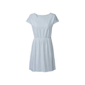 esmara® Damen Kleid mit Spitze am Schulterbereich (blau, XS(32/34)) - B-Ware sehr gut