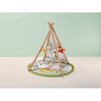 lupilu® Baby-Activity Tipi / Decke, mit bunten Plüsch-Anhängern (Activity Tipi) - B-Ware neuwertig