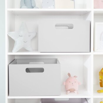 roba Aufbewahrungsbox für Kinder, Stauraum für Spielzeug, grau - B-Ware neuwertig