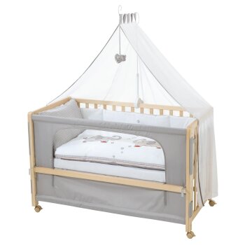 roba Room Bed Jumbo Twins, 60 x 120 cm, Beistellbett zum Elternbett mit kompletter Ausstattung - B-Ware neuwertig