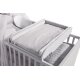roba Wickelplatte inkl. Wickelauflage taupe kariert, zum Aufsetzen auf Baby- & Kinderbetten, weiß - B-Ware neuwertig