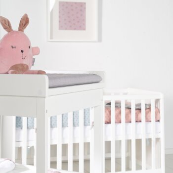 roba Wickelregal, weiß lackiert, inkl. Wickelauflage roba style grau, platzsparend, Höhe 93,5cm - B-Ware sehr gut