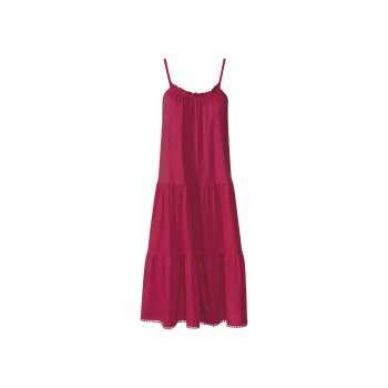esmara® Damen Midikleid mit Crinklestruktur (pink, S (36/38)) - B-Ware neuwertig