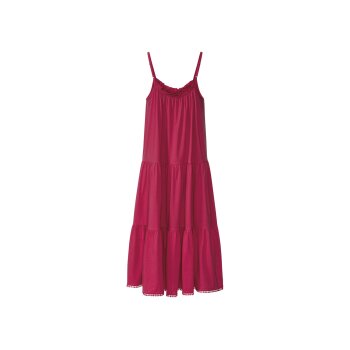 esmara® Damen Midikleid mit Crinklestruktur (pink, S (36/38)) - B-Ware neuwertig