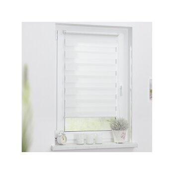 Lichtblick Duo Rollo Klemmfix, ohne Bohren, ab 45 x 150 cm (Weiß, 50x150 cm) - B-Ware sehr gut