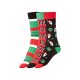 Fun Socks Damen / Herren Socken mit Baumwolle, 3 Paar (Nikolaus/Hohoho/Streifen grün, 36-40) - B-Ware neuwertig