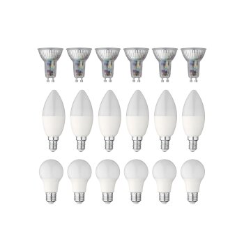 LIVARNO home LED-Leuchtmittel, 6 Stück, GU10 / E14 /...