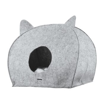 zoofari® Katzenhaus mit abnehmbarem Kissen, grau -...