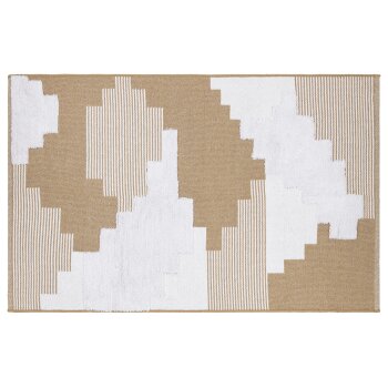 LIVARNO home Baumwollteppich, 120 x 180 cm (Beige) - B-Ware sehr gut