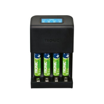 TRONIC® Akku Ladegerät mit LCD Ladeanzeige (Ladegerät inkl. 4 x AA Akkus) - B-Ware sehr gut