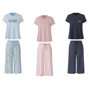 esmara® Damen Pyjama Set mit Caprihose - B-Ware