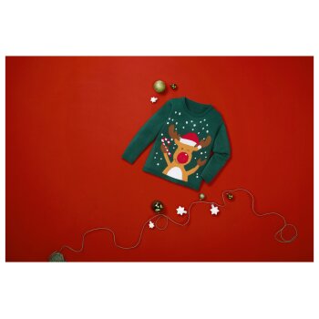 lupilu® Kleinkinder Jungen Pullover mit coolem Weihnachtsmotiv (grün, 98/104) - B-Ware sonstiges