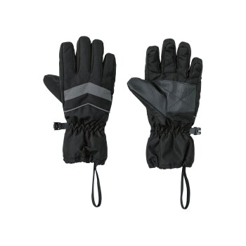 CRIVIT Kinder Handschuhe, windabweisend (schwarz/grau, 6)...