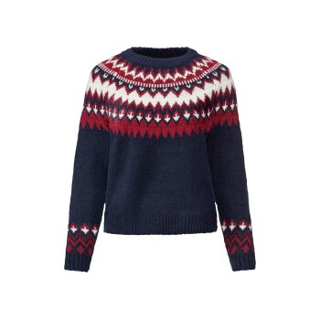 esmara® Damen Strickpullover im Norwegerstil (navy, M(40/42)) - B-Ware neuwertig