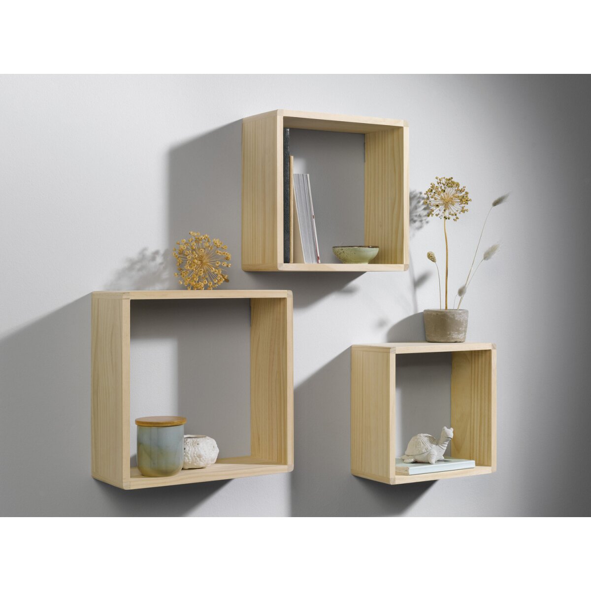 LIVARNO home Offenes Wandbox-Set, aus Kiefernholz, 3-teilig - B-Ware sehr  gut, 12,99 € | Regale & Raumteiler
