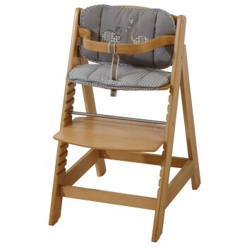 roba Sitzverkleinerer, Hochstuhleinlage Jumbotwins, 2-teiliges Sitzkissen für Treppenhochstühle, grau - B-Ware sehr gut