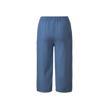esmara® Damen Hose, moderne 7/8-Länge mit weitem Bein (blau, 52) - B-Ware neuwertig