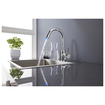 LIVARNO home LED-Spültischarmatur, 360° schwenkbar (chrom) - B-Ware sehr gut