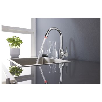 LIVARNO home LED-Spültischarmatur, 360° schwenkbar (chrom) - B-Ware sehr gut