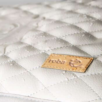 roba Wickelauflage Luxe 85 x 75 cm - Wickeltischauflage im Design Greyish gesteppt, Hellgrau - B-Ware neuwertig