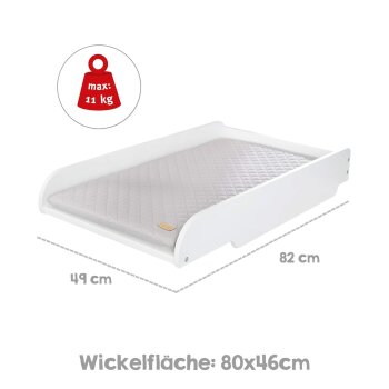 roba  roba Style Wickelplatte, inkl. Wickelauflage, Holz/weiß - B-Ware neuwertig
