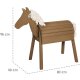 roba Outdoorspielpferd - Massivholz Teak - Voltigierpferd aus stabilem Holz - B-Ware sehr gut