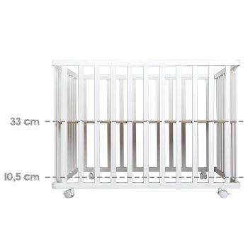 roba Laufgitter, klappbar, 75 x 100 cm - Platzsparender und faltbarer Baby Laufstall Holz - B-Ware sehr gut