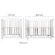 roba Laufgitter, klappbar, 75 x 100 cm - Platzsparender und faltbarer Baby Laufstall Holz - B-Ware sehr gut