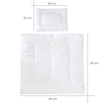 roba Kindersteppbett - Baby Bettdecke 80 x 80 cm + Kissen 40 x 35 cm, 4 Jahreszeiten - B-Ware sehr gut