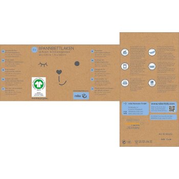 roba Spannbettlaken Lil Planet 60 x 120 – 70 x 140 - Baby Bettlaken für Kindermatratzen - Bio Baumwolle - Frosty Green - B-Ware neuwertig