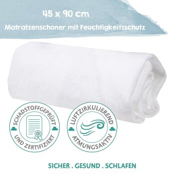 roba Matratzenschoner 40 x 90-45 x 90 cm - wasserdichte...