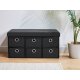 LIVARNO home Sitztruhe, mit 6 Schubladen (schwarz) - B-Ware neuwertig