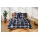Livarno home Bettwäsche Fleece, 240x220cm, blau/kariert - B-Ware neuwertig
