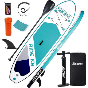 ACOWAY Aufblasbares Stand Up Paddle Board, SUP Board Set...