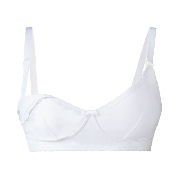 esmara® Damen Still-BHs, 2 Stück, bügellos, mit hohem Baumwollanteil (schwarz/weiß, 85E) - B-Ware neuwertig