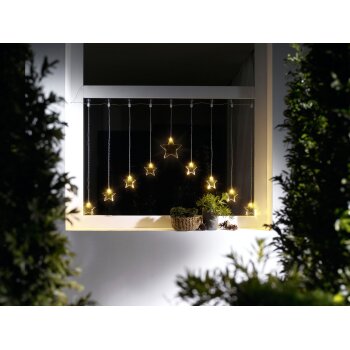 LIVARNO home LED-Lichtervorhang, mit Timer (Stern warmweiß) - B-Ware sehr gut