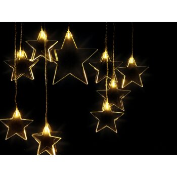 LIVARNO home LED-Lichtervorhang, mit Timer (Stern warmweiß) - B-Ware sehr gut